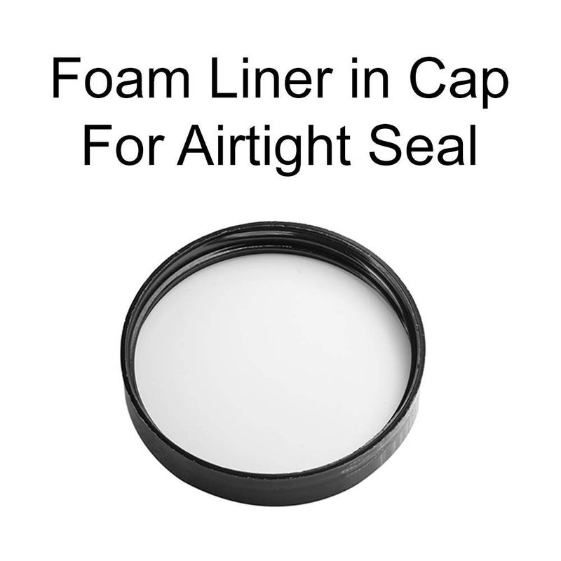 Aromine 2oz Amber Jars with Lid, 12 Pack, Round PET Plastic Jar Container with Blank Labels (BPA Free) - Image 3